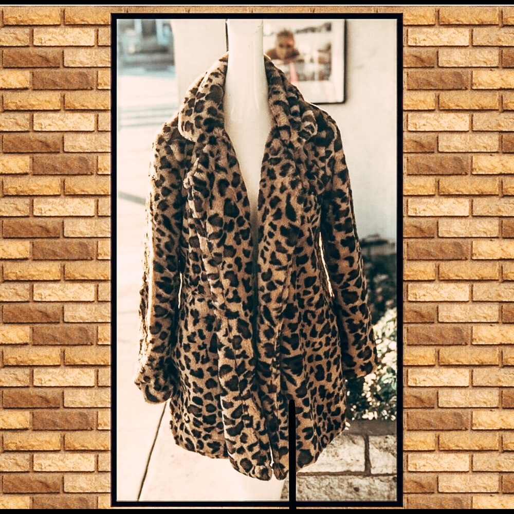 Great Gift! NEW COZY Leopard Animal Print Fancy Jacket Coat SMALL - Picture 7 of 13